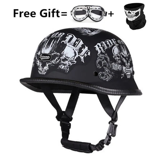 Vintage Half Face Helmet | Half Face & Leather - View 2 | Henderson Shop