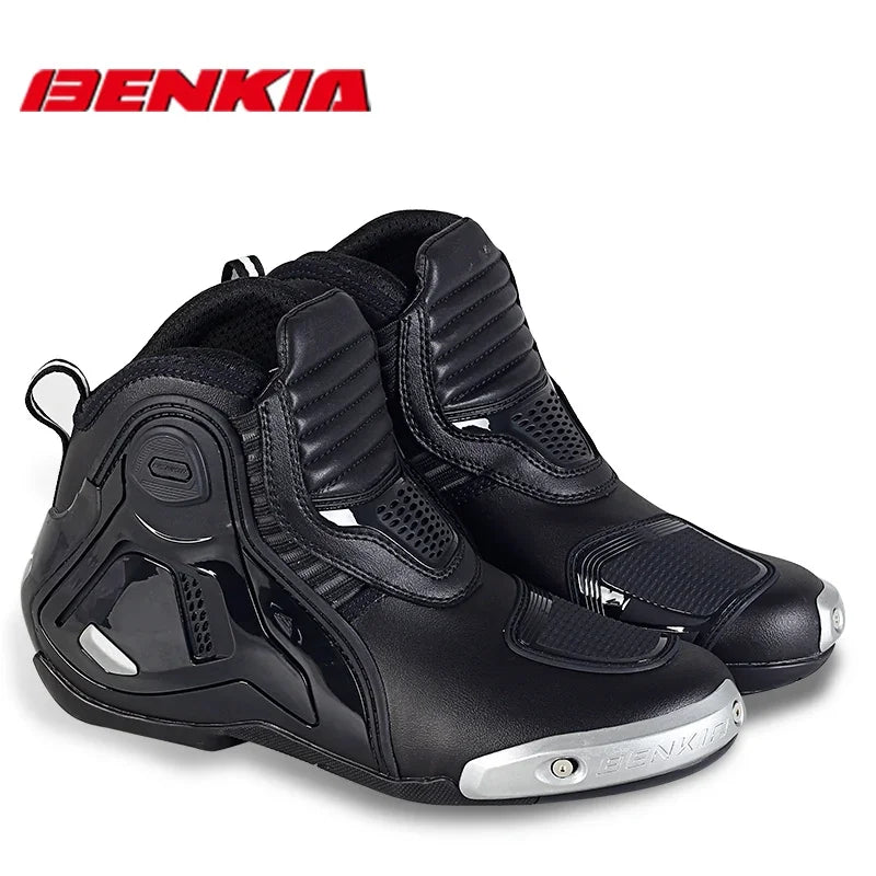 BENKIA Motorcycle Boots Men Professional Track Riding Botas