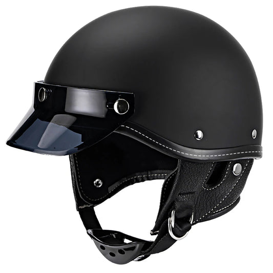 Vintage Half Face Helmet | DOT Certified & Half Face - View 2 | Henderson Shop