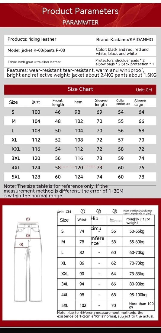 Hendersonshop Motorcycle Jacket Male Waterproof Winter Warm Racing Suit Motorcycle Female