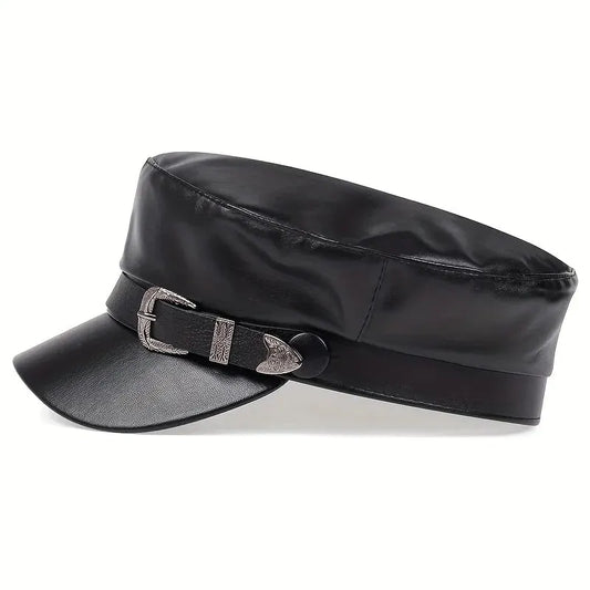 Motorcycle Cap | Leather - View 2 | Henderson Shop