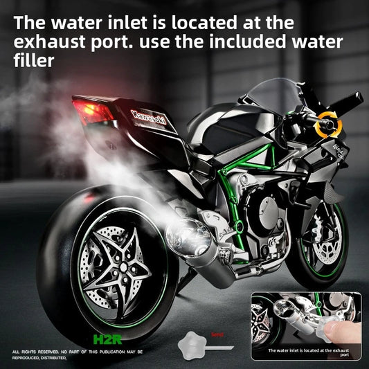 1:9 H2R Simulated spray motorcycle model toy Simulated alloy motorcycle model... | Henderson Shop