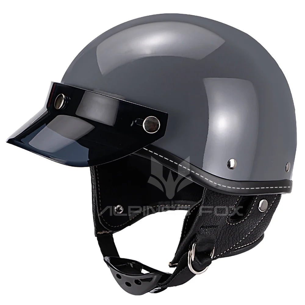 Vintage Half Face Helmet | DOT Certified & Half Face - View 20 | Henderson Shop
