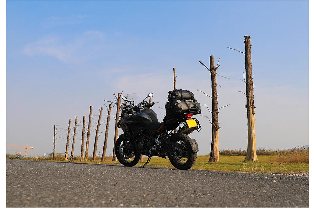 Rhinowalk Tail Bag 45L - additional angle showing motorcycle tail bag features and details