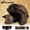 Uchoose Vintage Half Face Helmet | Leather | Henderson Shop