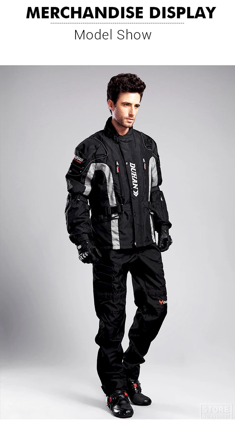 Hendersonshop Motorcycle Jacket Windproof Motocross Jackets Motorcycle Pants Wear-resistant Chaqueta Moto