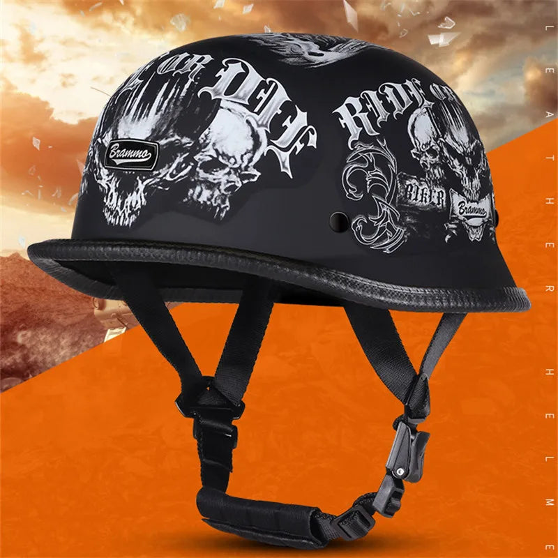 Vintage Half Face Helmet | Half Face & Leather - Additional angle 7