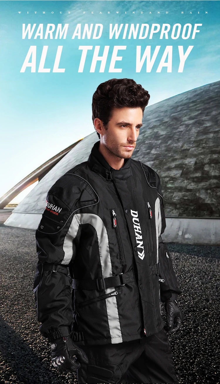 Hendersonshop Motorcycle Jacket Windproof Motocross Jackets Motorcycle Pants Wear-resistant Chaqueta Moto