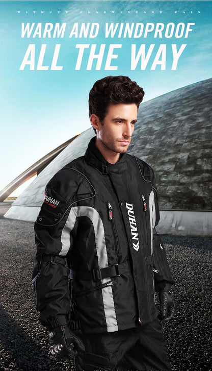 Hendersonshop Motorcycle Jacket Windproof Motocross Jackets Motorcycle Pants Wear-resistant Chaqueta Moto