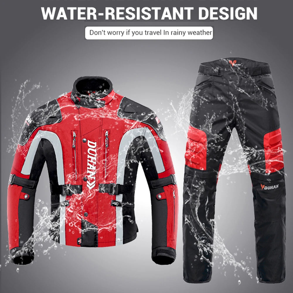 Hendersonshop Motorcycle Jacket Windproof Motocross Jackets Motorcycle Pants Wear-resistant Chaqueta Moto