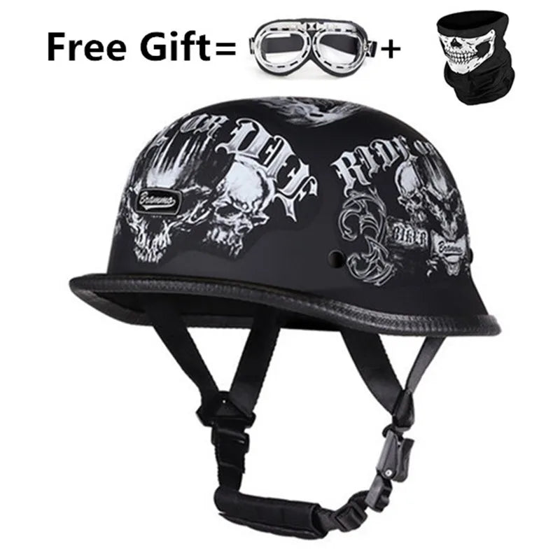 Vintage Half Face Helmet | Half Face & Leather - View 2 | Henderson Shop