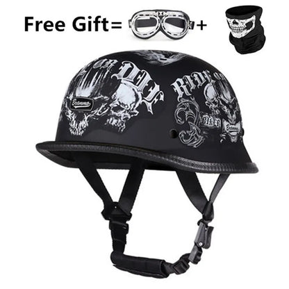 Vintage Half Face Helmet | Half Face & Leather - View 2 | Henderson Shop