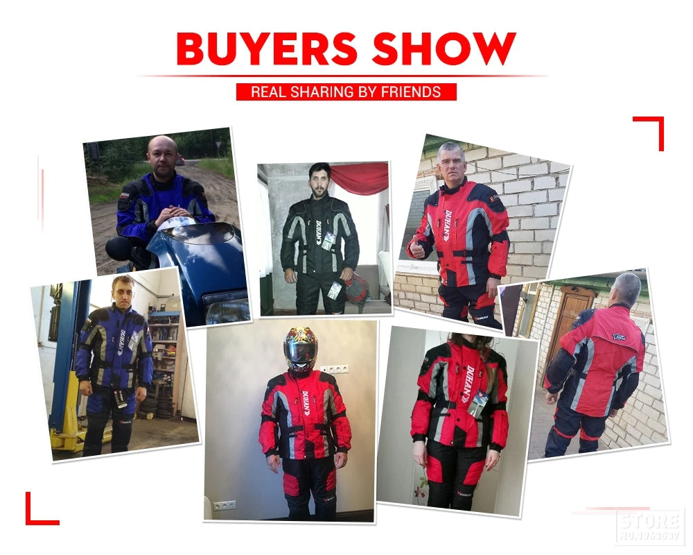 Hendersonshop Motorcycle Jacket Windproof Motocross Jackets Motorcycle Pants Wear-resistant Chaqueta Moto