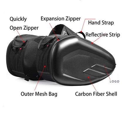 Newest Motorcycle Waterproof Racing Race Moto Helmet Travel Bags Suitcase Saddlebags + One Pair of Raincoat+Plastics