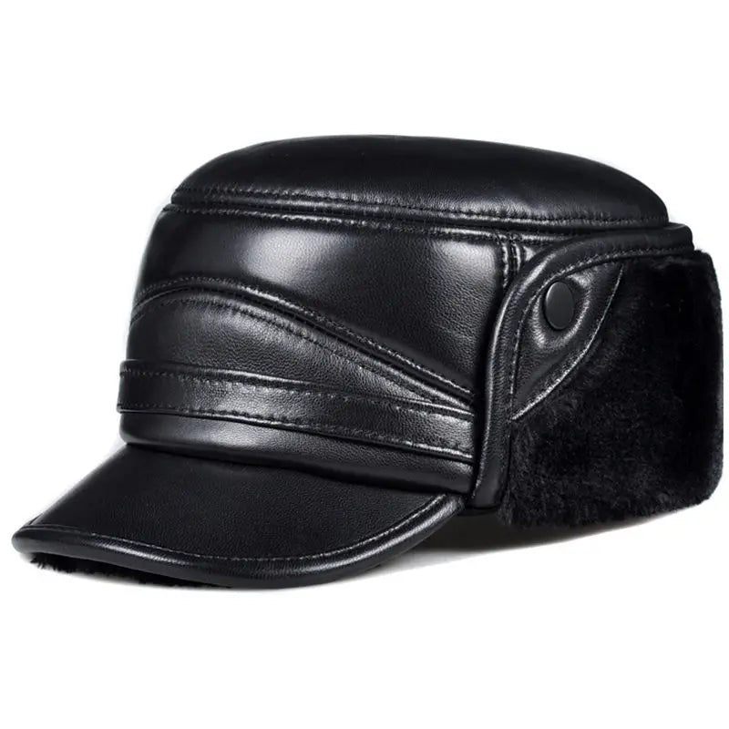 Motorcycle Cap | Leather & Winter - View 8 | Henderson Shop