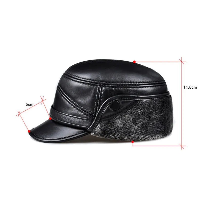 Motorcycle Cap | Leather & Winter - View 7 | Henderson Shop