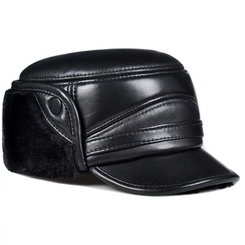 Motorcycle Cap | Leather & Winter - View 9 | Henderson Shop