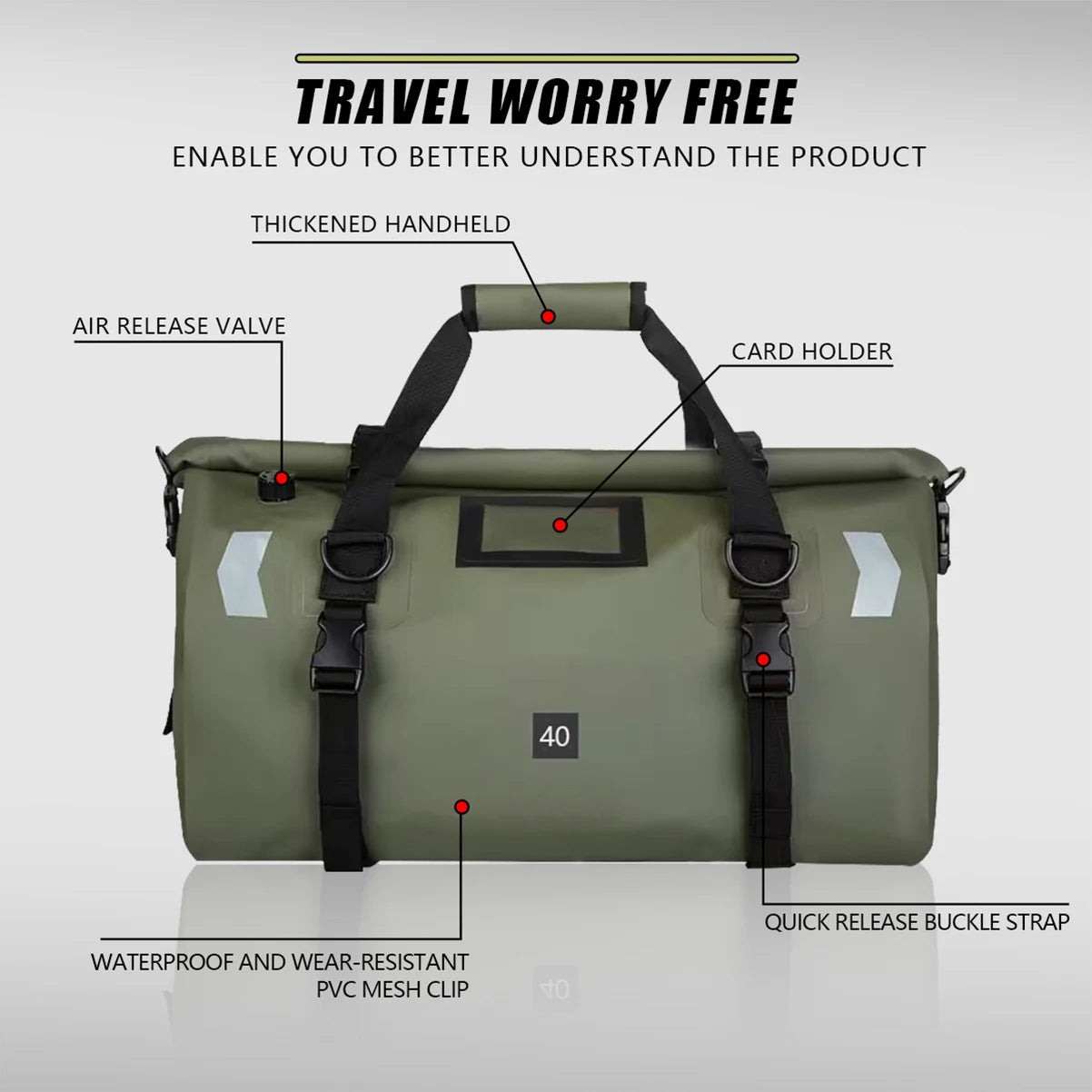 Universal Scooter Back Seat Bag Waterproof Motorcycle Tail Bag Motorbike Travel Cycling Riding Sport Luggage Pack