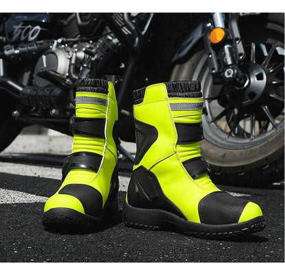 Men Motocross Boots Adventure Low Boots for ADV Riders Sport Touring  Motorcycle Boots Waterproof Riding Shoes Moto Riding Gear