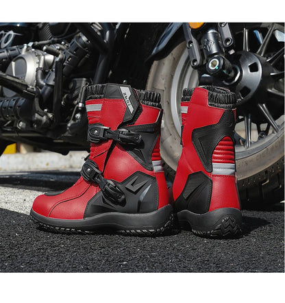 Men Motocross Boots Adventure Low Boots for ADV Riders Sport Touring  Motorcycle Boots Waterproof Riding Shoes Moto Riding Gear