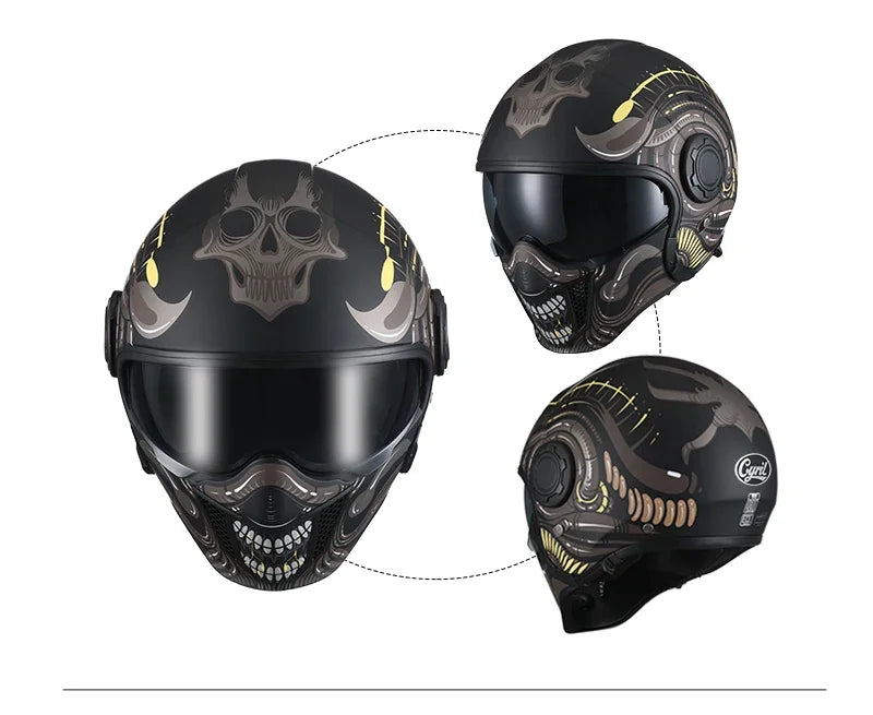 Hendersonshop Full Face Open Face Motorcycle Helmet Motorbike Street Bike Helmets