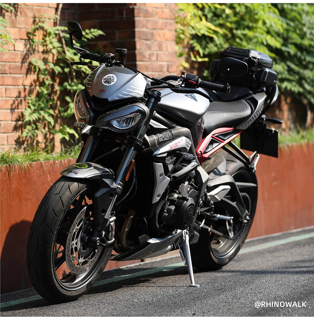 Rhinowalk Hard Shell Pannier - additional view showing motorcycle pannier bag features and details