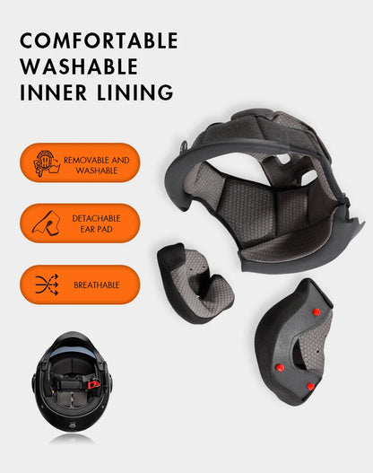 Modular Full Face Helmet | DOT Certified & ECE Certified - View 11 | Henderson Shop