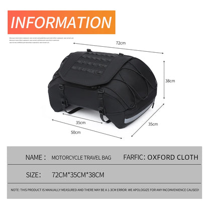Universal Scooter Back Seat Bag Waterproof Motorcycle Tail Bag Motorbike Travel Cycling Riding Sport Luggage Pack