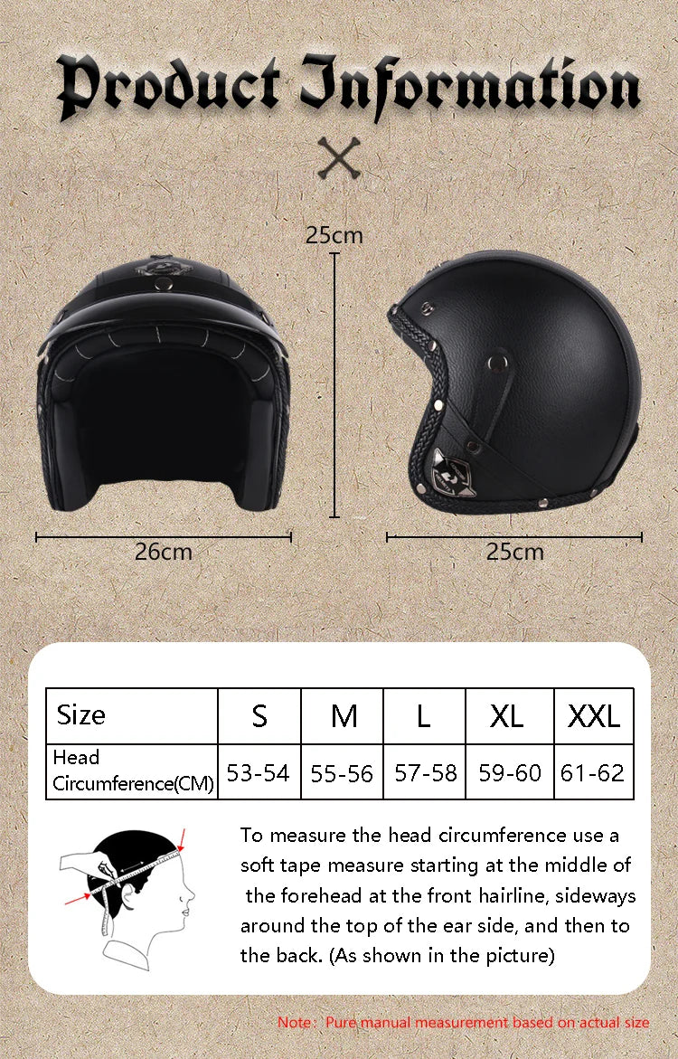 Uchoose Vintage Half Face Helmet | Leather - View 9 | Henderson Shop