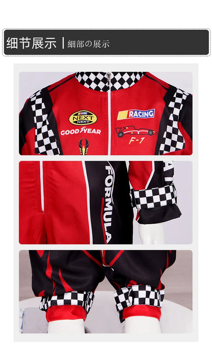Boy Racer Cosplay Costume Red Classic One-Piece Training Racing