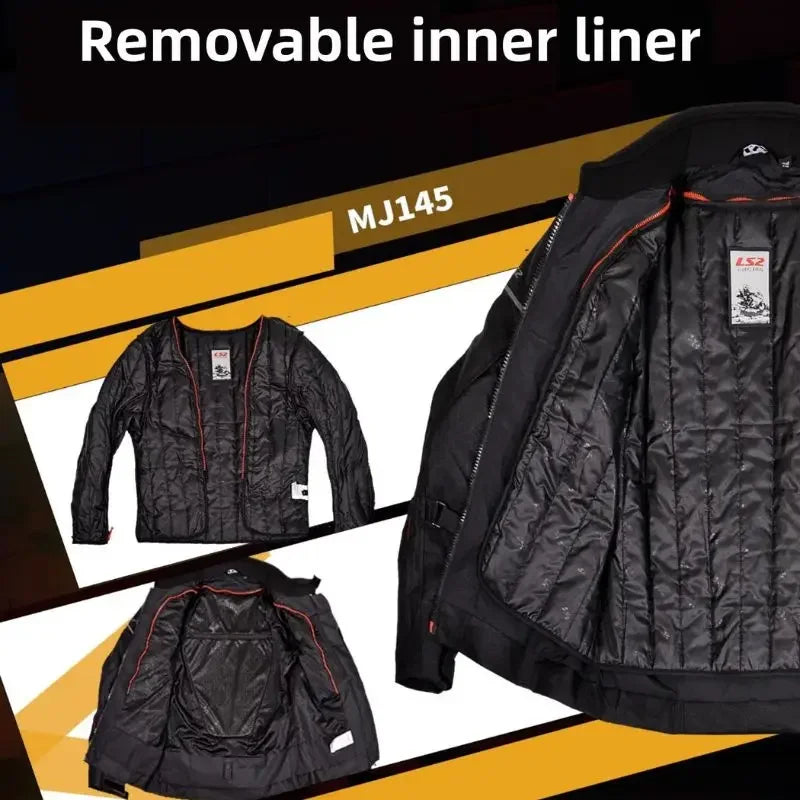 Hendersonshop LS2 Winter Motorcycle Jacket Men Women Waterproof Windproof Biker Jacket
