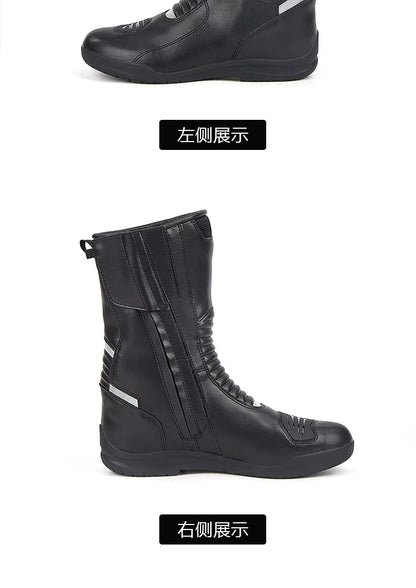 Men's Motorcycle Boots Waterproof Racing Boots Anti Fall Women Motocross Equipment Wear-resistant Rally Shoes Safety Riding