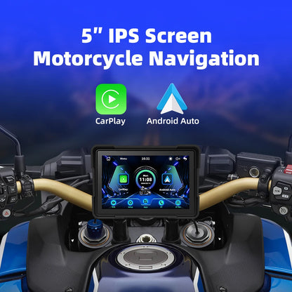 EKIY 5.0" Motorcycle GPS Navigator | CarPlay & Android Auto - View 2 | Henderson Shop