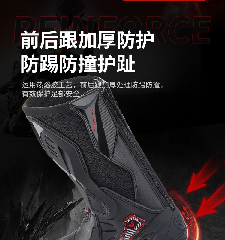 DUHAN New Motorcycle Boots Wear Resistant And Anti Fall Motorcycle Riding Boots Men Motocross Racing Boots