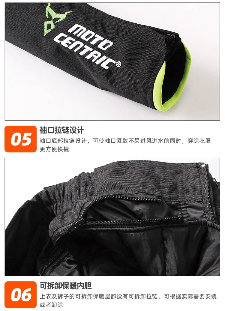 Hendersonshop Men's Biker Jacket Wear-Resistant Motorcycle Jacket Waterproof Motorcyclist Motorcycle Accessories