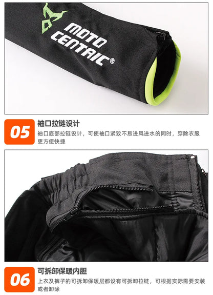 Hendersonshop Men's Biker Jacket Wear-Resistant Motorcycle Jacket Waterproof Motorcyclist Motorcycle Accessories