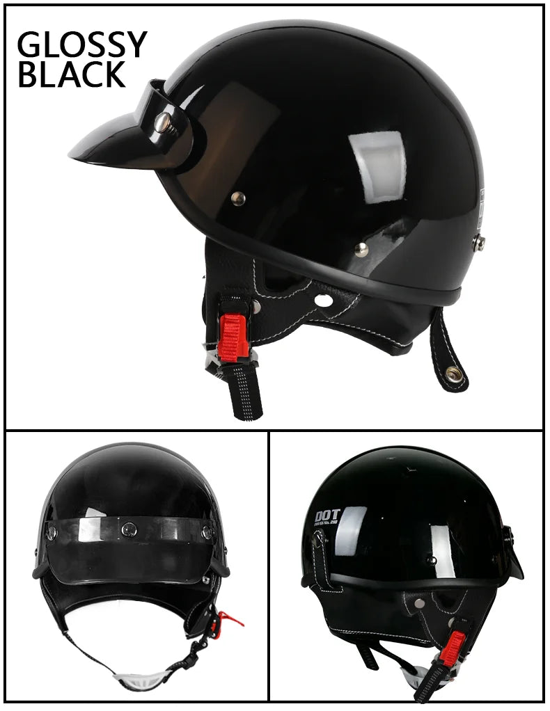 Vintage Half Face Helmet | Bluetooth - View 8 | Henderson Shop