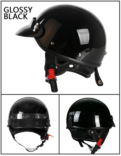Vintage Half Face Helmet | Bluetooth - View 8 | Henderson Shop