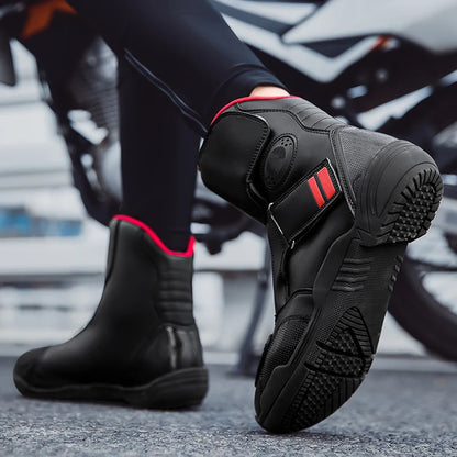 Men's Motorcycle Boots Outdoor Waterproof Motos Cycling Protective Shoes Motocross Off-Road Racing Boots Motorcycle Accessories