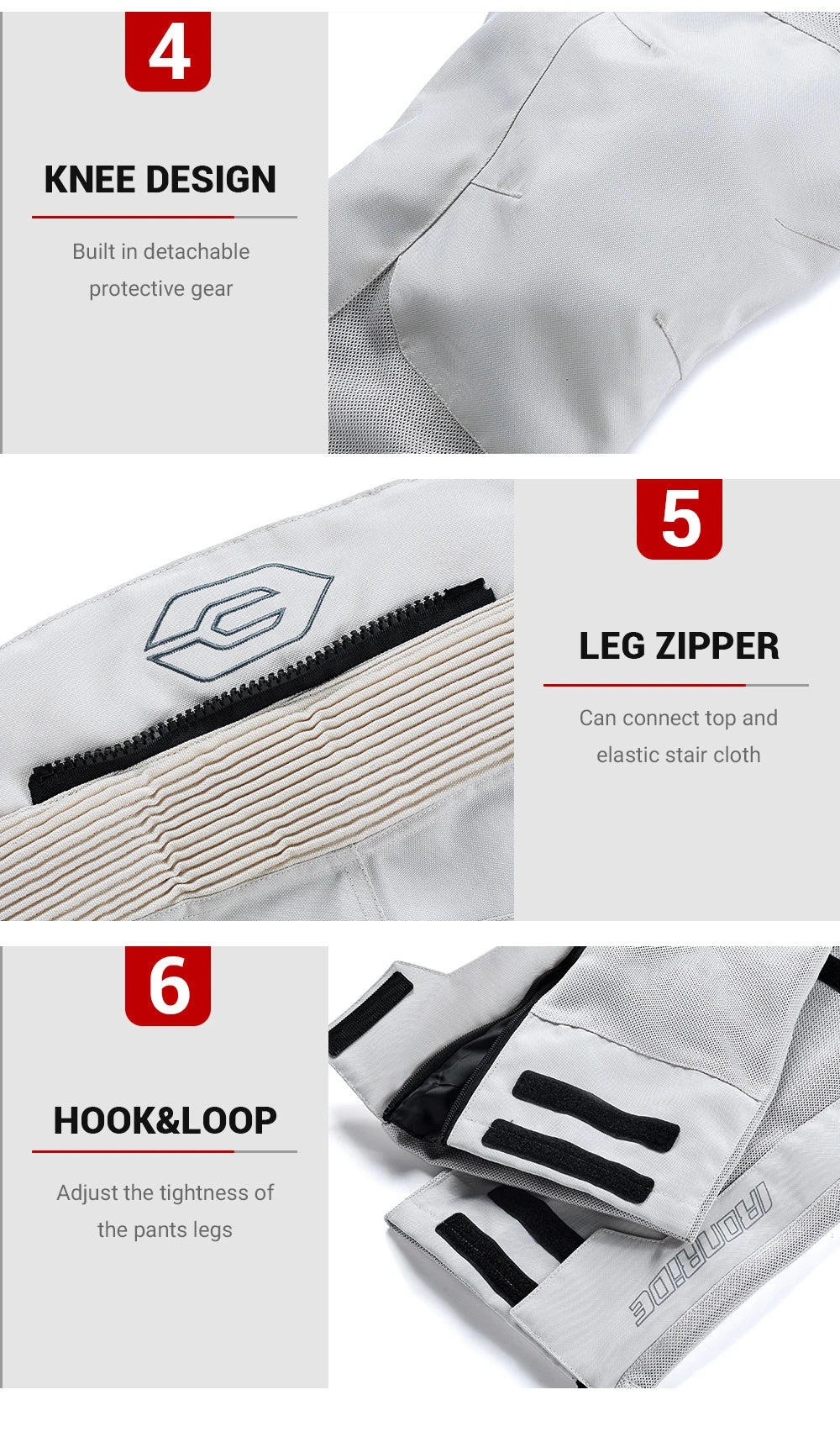 Motorcycle Riding Pants | Mesh & Breathable - View 10 | Henderson Shop