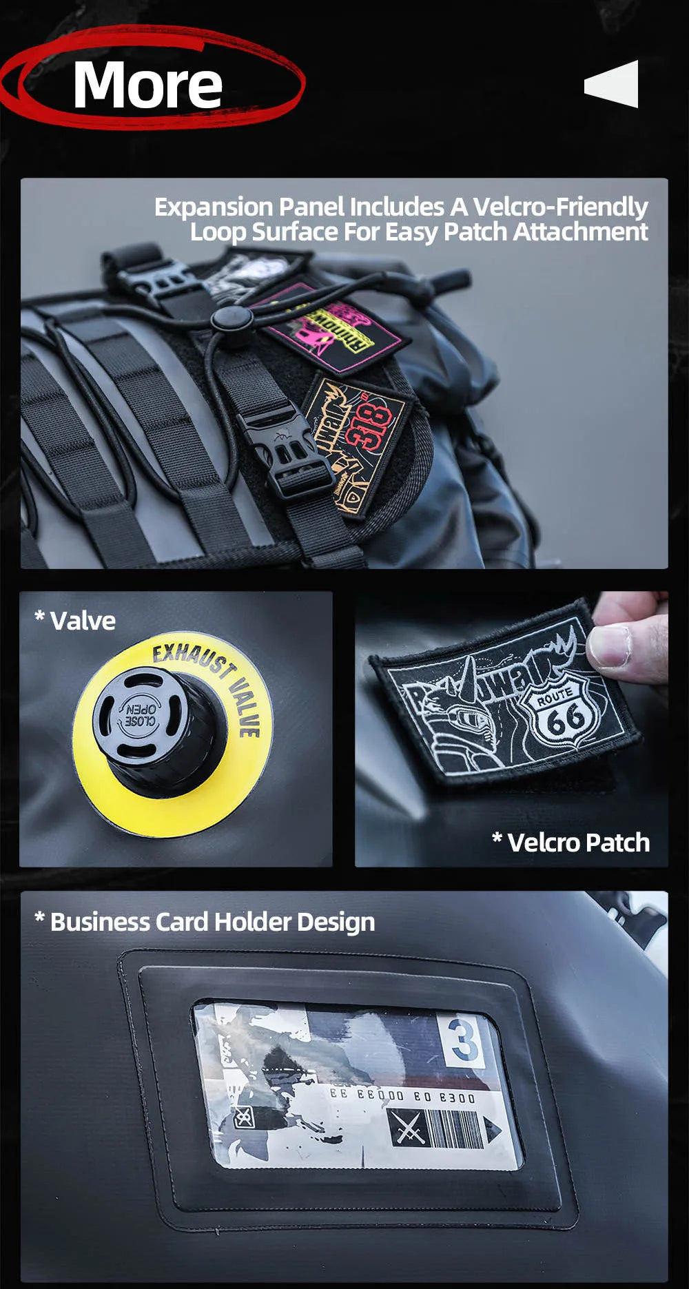 Rhinowalk Motorcycle Tail Bag 20/40/65L Waterproof Motorcycle Backpack Motor Pannier Rear Seat Bag Motorbike Luggage Accessories