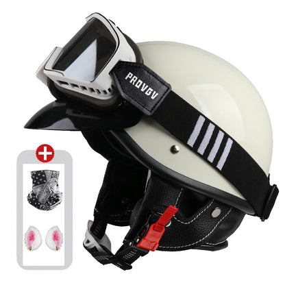 Vintage Half Face Helmet | Bluetooth - View 13 | Henderson Shop