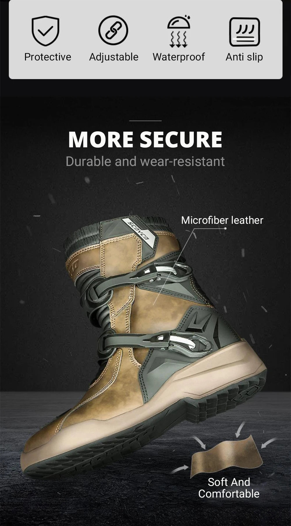 Racing Motorcycle Boots | Waterproof - View 7 | Henderson Shop