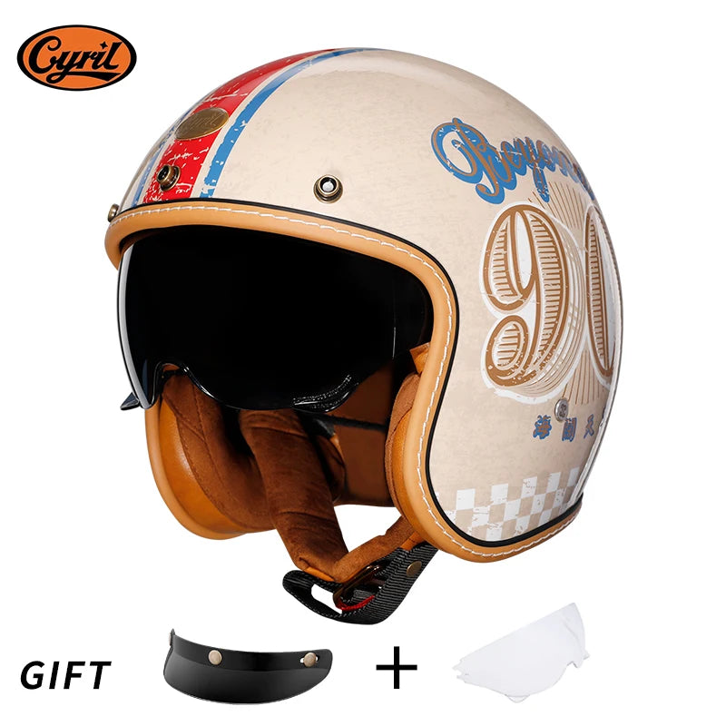 Vintage Half Face Helmet | DOT Certified & ECE Certified - View 23 | Henderson Shop