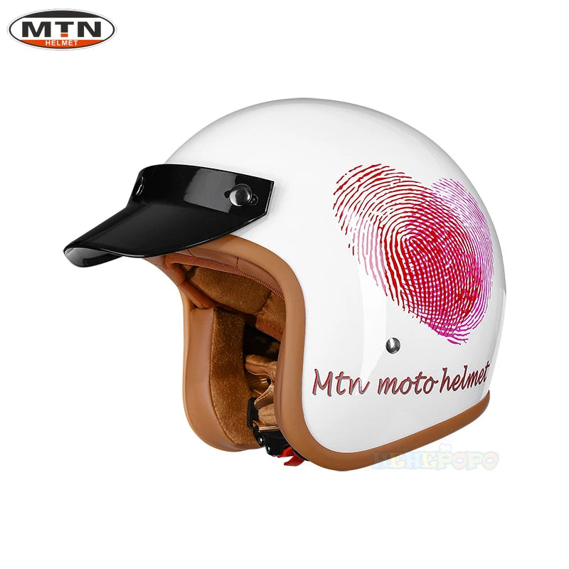 Vintage Half Face Helmet | DOT Certified & Leather - Image 26