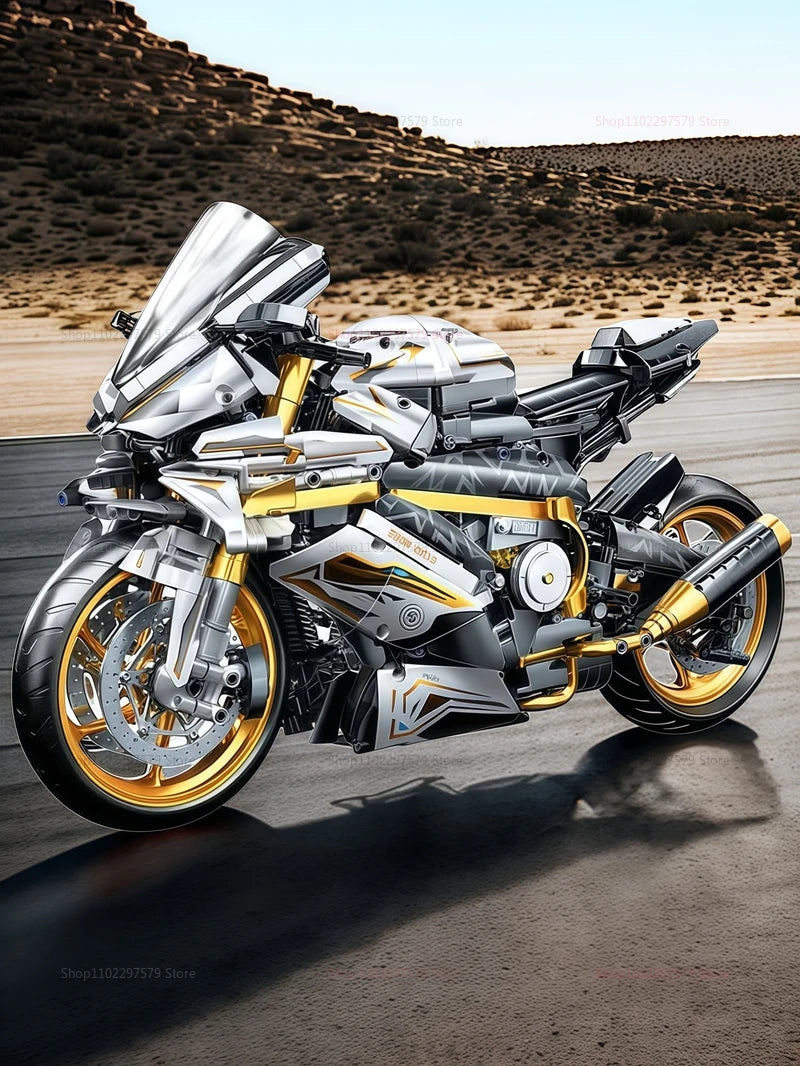 2000PCS+ Tech 1:5 Motorcycle Building Blocks Set for Adult Racing Motorcycle ... | Henderson Shop