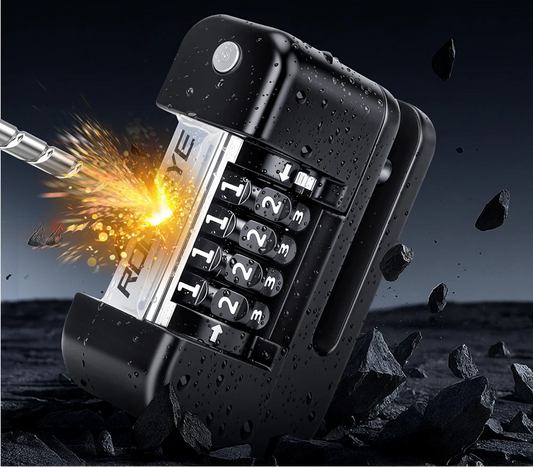 Disc Brake Code Lock - alternate view showing motorcycle disc lock features and details