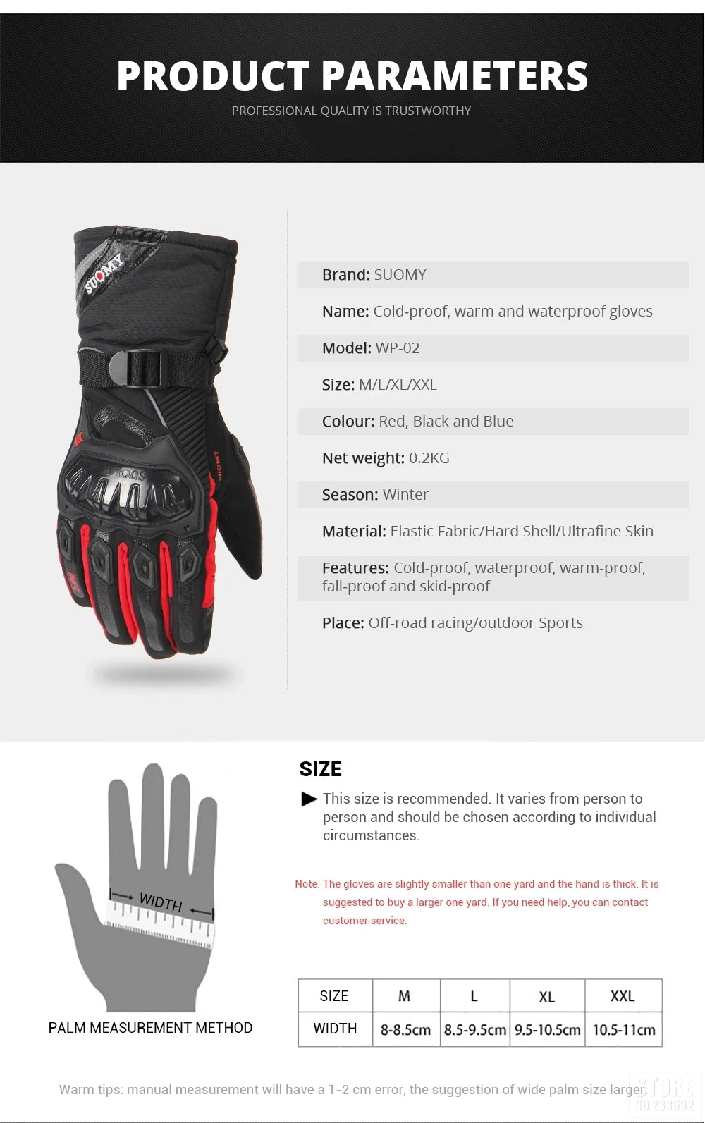 Winter Motorcycle Gloves | Waterproof & Winter - View 17 | Henderson Shop