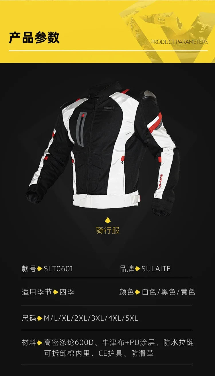 Helmets - Waterproof Men Motorcycle Jackets Windproof Motorcycle Rally Clothes Detachable Warm