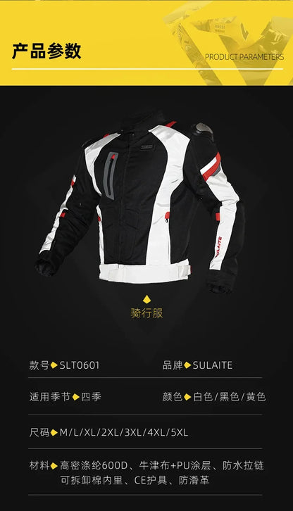 Helmets - Waterproof Men Motorcycle Jackets Windproof Motorcycle Rally Clothes Detachable Warm